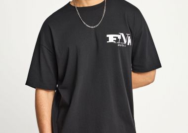 Ανδρικό oversized t-shirt με τύπωμα στην πλάτη - FUNKY BUDDHA - 