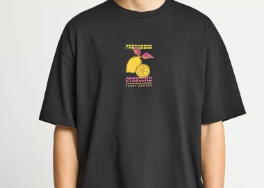 Ανδρικό oversized t-shirt με τύπωμα στην πλάτη - FUNKY BUDDHA - 