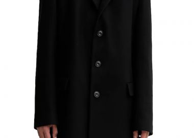 ΑΝΔΡΙΚΟ ΠΑΛΤΟ HUGO Migor2541 ΚΑΝΟΝΙΚΗ ΓΡΑΜΜΗ ΜΑΥΡΟ - HUGO - 