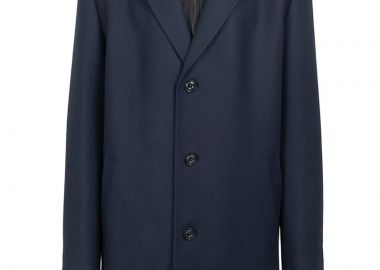 ΑΝΔΡΙΚΟ ΠΑΛΤΟ HUGO Milogan2541 ΚΑΝΟΝΙΚΗ ΓΡΑΜΜΗ ΣΚΟΥΡΟ ΜΠΛΕ - HUGO - 