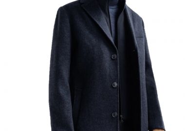 ΑΝΔΡΙΚΟ ΠΑΛΤΟ IZAC VILLE PAREMENTURE ISACO ΚΑΝΟΝΙΚΗ ΓΡΑΜΜΗ ΜΠΛΕ - IZAC - 