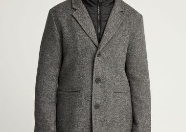 Ανδρικό παλτό με εσωτερική επένδυση - FUNKY BUDDHA - 