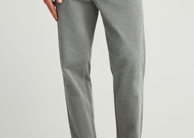 Ανδρικό πεντάτσεπο μονόχρωμο παντελόνι - FUNKY BUDDHA - 