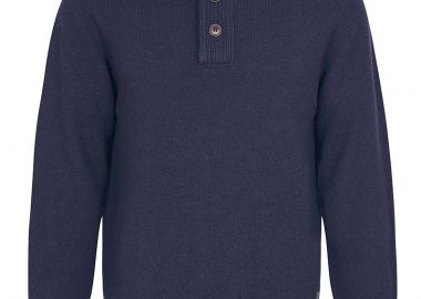 ΑΝΔΡΙΚΟ ΠΛΕΚΤΟ ESSENTIAL PATCH HALF ZIP ΜΠΛΕ - BARBOUR - 