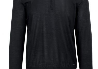 ΑΝΔΡΙΚΟ ΠΛΕΚΤΟ HALF ZIP PAUL & SHARK ΚΑΝΟΝΙΚΗ ΓΡΑΜΜΗ ΜΑΥΡΟ - PAUL & SHARK - 