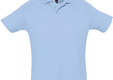 Ανδρικό πόλο πικέ Summer II SOLS 11342 Sky Blue Pique -  - 