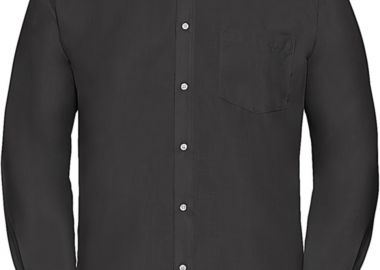 Ανδρικό Πουκάμισο Μακρυμάνικο Non-iron R-956M-0 Russell Black Black - Russell - 
