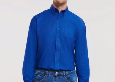 Ανδρικό Πουκάμισο Oxford Μακρυμάνικο 0R932M0 Russell Collection Bright Royal - Russell - 