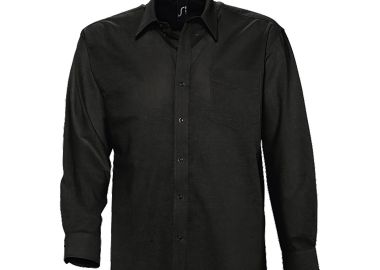Ανδρικό Πουκάμισο Oxford Μακρυμάνικο 16000 Sols Black - SOLS - 
