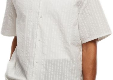 Ανδρικό Πουκάμισο Seersucker Resort TB7569-00220 Urban Classics White - Urban Classics - 