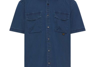 ΑΝΔΡΙΚΟ ΠΟΥΚΑΜΙΣΟ CAMEL ACTIVE LIGHT DENIM ΚΟΝΤΟΜΑΝΙΚΟ ΜΕ ΤΣΕΠΕΣ ΜΠΛΕ - CAMEL ACTIVE - 