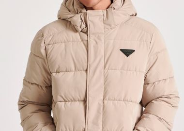 Ανδρικό puffer μπουφάν με αποσπώμενη κουκούλα - FUNKY BUDDHA - 