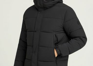 Ανδρικό puffer μπουφάν με κουκούλα - FUNKY BUDDHA - 