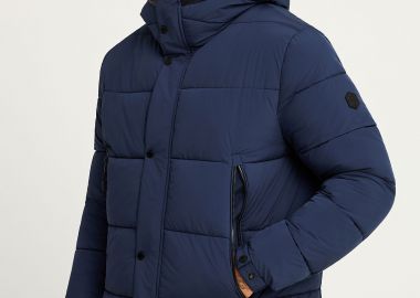 Ανδρικό puffer μπουφάν με κουκούλα - FUNKY BUDDHA - 