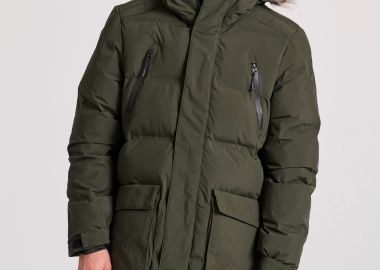 Ανδρικό puffer parka με αποσπώμενη κουκούλα - FUNKY BUDDHA - 