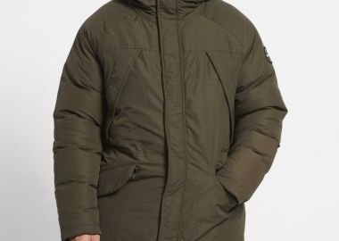 Ανδρικό puffer παρκά με κουκούλα - FUNKY BUDDHA - 