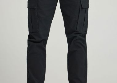 Ανδρικό regular fit cargo παντελόνι με cuffed τελείωμα - FUNKY BUDDHA - 