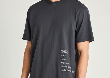 Ανδρικό relaxed βαμβακερό t-shirt με τύπωμα στην πλάτη - FUNKY BUDDHA - 