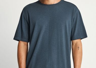 Ανδρικό relaxed t-shirt από βαμβάκι - The essentials - FUNKY BUDDHA - 