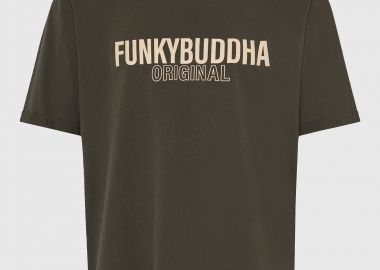 Ανδρικό relaxed t-shirt με τύπωμα - FUNKY BUDDHA - 