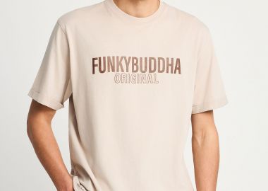 Ανδρικό relaxed t-shirt με τύπωμα - FUNKY BUDDHA - 