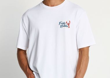 Ανδρικό relaxed t-shirt με τύπωμα - FUNKY BUDDHA - 