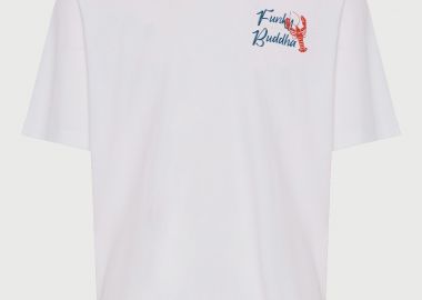 Ανδρικό relaxed t-shirt με τύπωμα - FUNKY BUDDHA - 