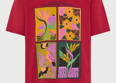 Ανδρικό relaxed t-shirt με τύπωμα - FUNKY BUDDHA - 