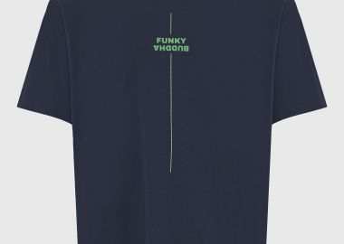 Ανδρικό relaxed t-shirt με τύπωμα - FUNKY BUDDHA - 