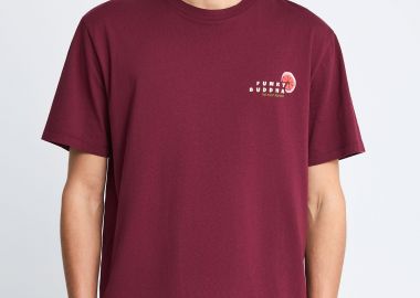 Ανδρικό relaxed t-shirt με τύπωμα στην πλάτη - FUNKY BUDDHA - 