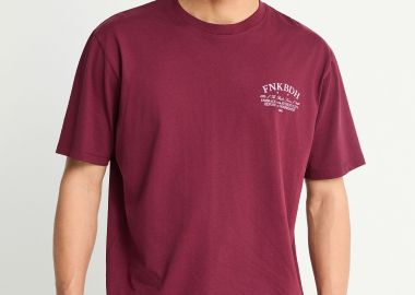 Ανδρικό relaxed t-shirt με τύπωμα στην πλάτη - FUNKY BUDDHA - 