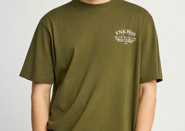 Ανδρικό relaxed t-shirt με τύπωμα στην πλάτη - FUNKY BUDDHA - 