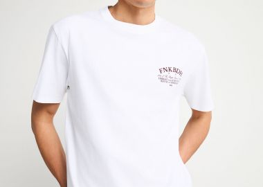 Ανδρικό relaxed t-shirt με τύπωμα στην πλάτη - FUNKY BUDDHA - 