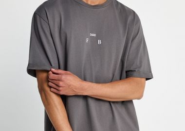 Ανδρικό relaxed t-shirt με τύπωμα στην πλάτη - FUNKY BUDDHA - 