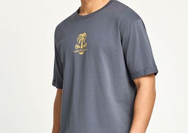 Ανδρικό relaxed t-shirt με τύπωμα στην πλάτη - FUNKY BUDDHA - 