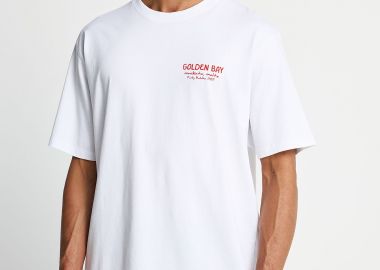Ανδρικό relaxed t-shirt με τύπωμα στην πλάτη - FUNKY BUDDHA - 