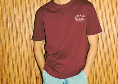 Ανδρικό relaxed t-shirt με τύπωμα στην πλάτη - FUNKY BUDDHA - 