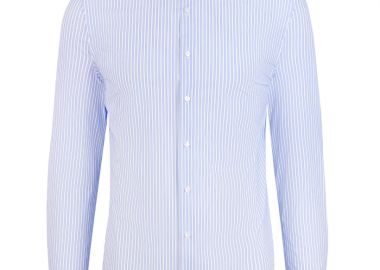 ΑΝΔΡΙΚΟ ΡΙΓΕ ΜΑΚΡΥΜΑΝΙΚΟ PERFORMANCE ΠΟΥΚΑΜΙΣΟ SPREAD KENT SEIDENSTICKER SLIM FIT ΑΝΟΙΧΤΟ ΜΠΛΕ - SEIDENSTICKER - 