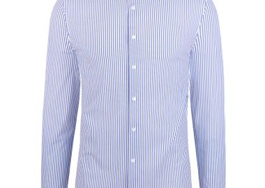 ΑΝΔΡΙΚΟ ΡΙΓΕ ΜΑΚΡΥΜΑΝΙΚΟ PERFORMANCE ΠΟΥΚΑΜΙΣΟ SPREAD KENT SEIDENSTICKER SLIM FIT ΜΠΛΕ - SEIDENSTICKER - 