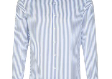 ΑΝΔΡΙΚΟ ΡΙΓΕ ΜΑΚΡΥΜΑΝΙΚΟ ΠΟΥΚΑΜΙΣΟ NEW KENT 102 SEIDENSTICKER SHAPED FIT ΜΠΛΕ - SEIDENSTICKER - 