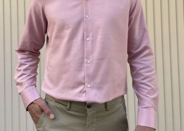 Ανδρικό ροζ πουκάμισο Oxford Modern Fit 243015W - Golf Club - 