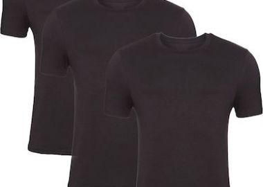 Ανδρικό Σετ 3 Τεμ Φανελάκι Κοντό Μανίκι Μαύρο Μαύρο - Rex - 