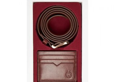 Ανδρικό Σετ Δώρου Ζώνη + Καρτοθήκη Tommy Hilfiger AM0AM13934-GVI Καφέ - Tommy Hilfiger - 