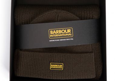 ΑΝΔΡΙΚΟ ΣΕΤ ΣΚΟΥΦΟΣ-ΚΑΣΚΩΛ SWEEPER LEGACY BEANIE & SCARF GIFT SET BARBOUR INTERNATIONAL ΠΡΑΣΙΝΟ - BARBOUR INTERNATIONAL - 