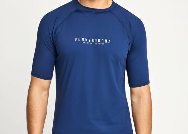 Ανδρικό slim fit t-shirt με τύπωμα - FUNKY BUDDHA - 