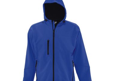 Ανδρικό Softshell Μπουφάν με Κουκούλα 46602 SOL'S Replay Royal Blue - SOLS - 
