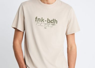 Ανδρικό t-shirt από οργανικό βαμβάκι με τύπωμα - FUNKY BUDDHA - 