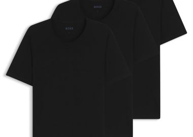 ΑΝΔΡΙΚO T-SHIRT BOSS RN CLASSIC ΚΟΝΤΟΜΑΝΙΚΟ 3 ΤΜΧ ΜΑΥΡΟ - BOSS - 