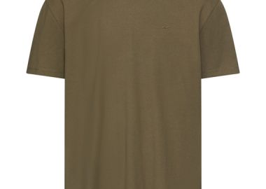 ΑΝΔΡΙΚΟ T-SHIRT CAMEL ACTIVE ΚΟΝΤΟΜΑΝΙΚO ΜΟΝΟΧΡΩΜΟ ΣΤΡΟΓΓΥΛΗ ΛΑΙΜΟΚΟΨΗ ΣΚΟΥΡΟ ΛΑΔΙ - CAMEL ACTIVE - 