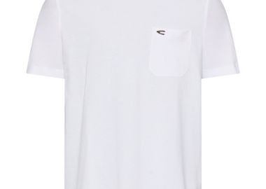 ΑΝΔΡΙΚΟ T-SHIRT CAMEL ACTIVE ΚΟΝΤΟΜΑΝΙΚO ΡΙΜΠ ΣΤΡΟΓΓΥΛΗ ΛΑΙΜΟΚΟΨΗ ΛΕΥΚΟ - CAMEL ACTIVE - 